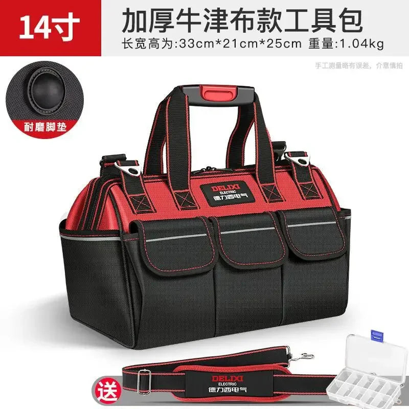 Bolsa de herramientas profesional, organizador de almacenamiento resistente para garaje, mochila de electricista, bolsa de herramientas, bolsas de ferretería