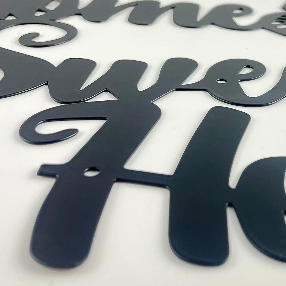 Home Sweet Home Signs Décoration murale en métal à suspendre Ornements décoratifs Décoration de chambre Décor rustique