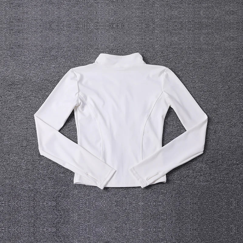 Chaqueta deportiva para mujer, camisa de manga larga, abrigo para hacer ejercicio, ropa de gimnasio, ropa deportiva para yoga