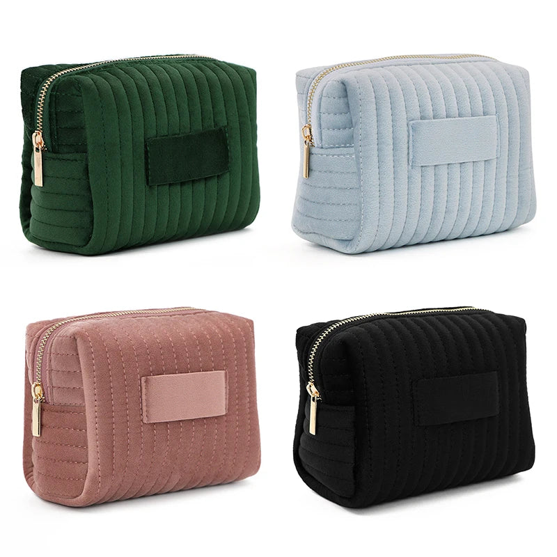 Sminkeveske Reise Kosmetikkveske, Puffy Polstret Sminkevesker For Damer Sminke Organizer Etui, Vidåpen Pose Veske Reise Essenti