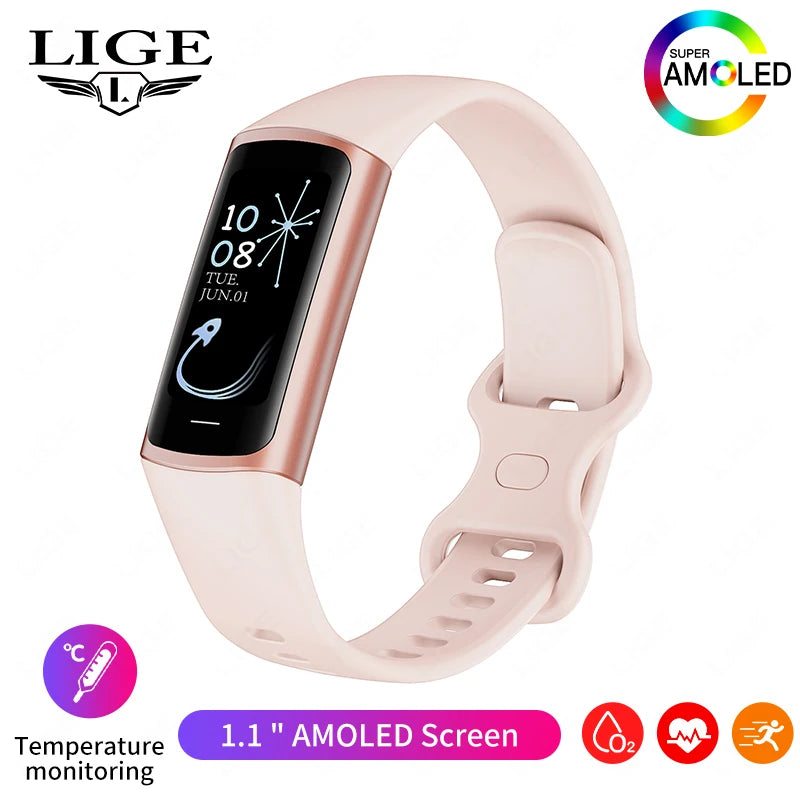 Pulsera inteligente deportiva rastreador de actividad para hombre y mujer banda impermeable conectado al teléfono rastreador de hombres reloj inteligente para Android iOS
