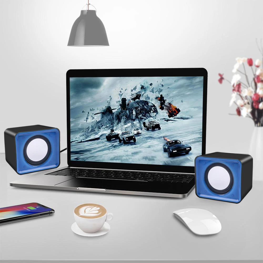 Altavoz de computadora para PC portátil de escritorio Caixa De Som Caja de sonido Sistema de audio de música Bocina Columna Acústica Columna Unidad amplificada