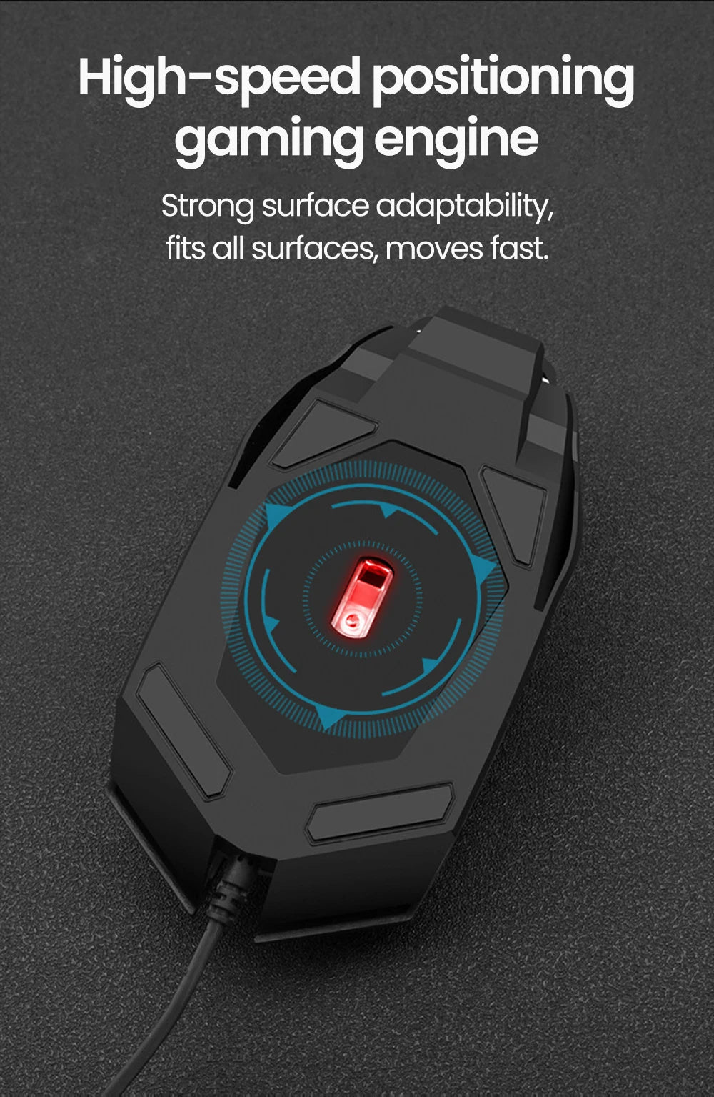 Mouse de gaming con cable Elough RGB – Silencioso, preciso y diseñado para el rendimiento