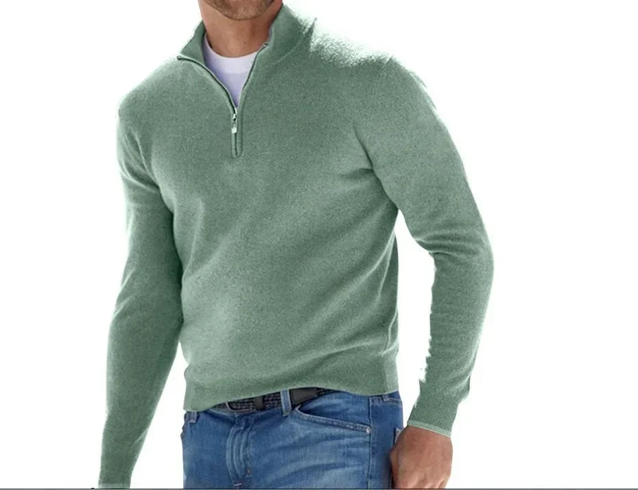 Pull décontracté à manches longues et col en V pour homme, nouvelle collection automne
