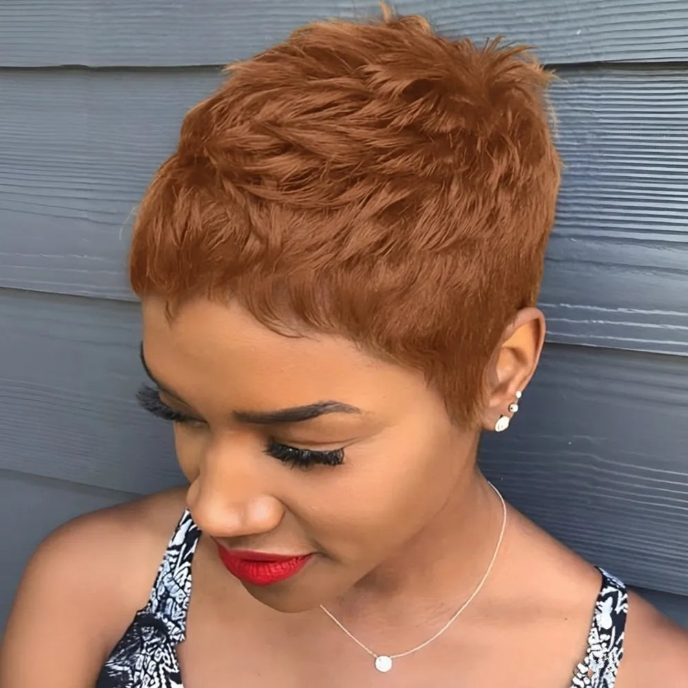 Short Pixie Human Hair Wig