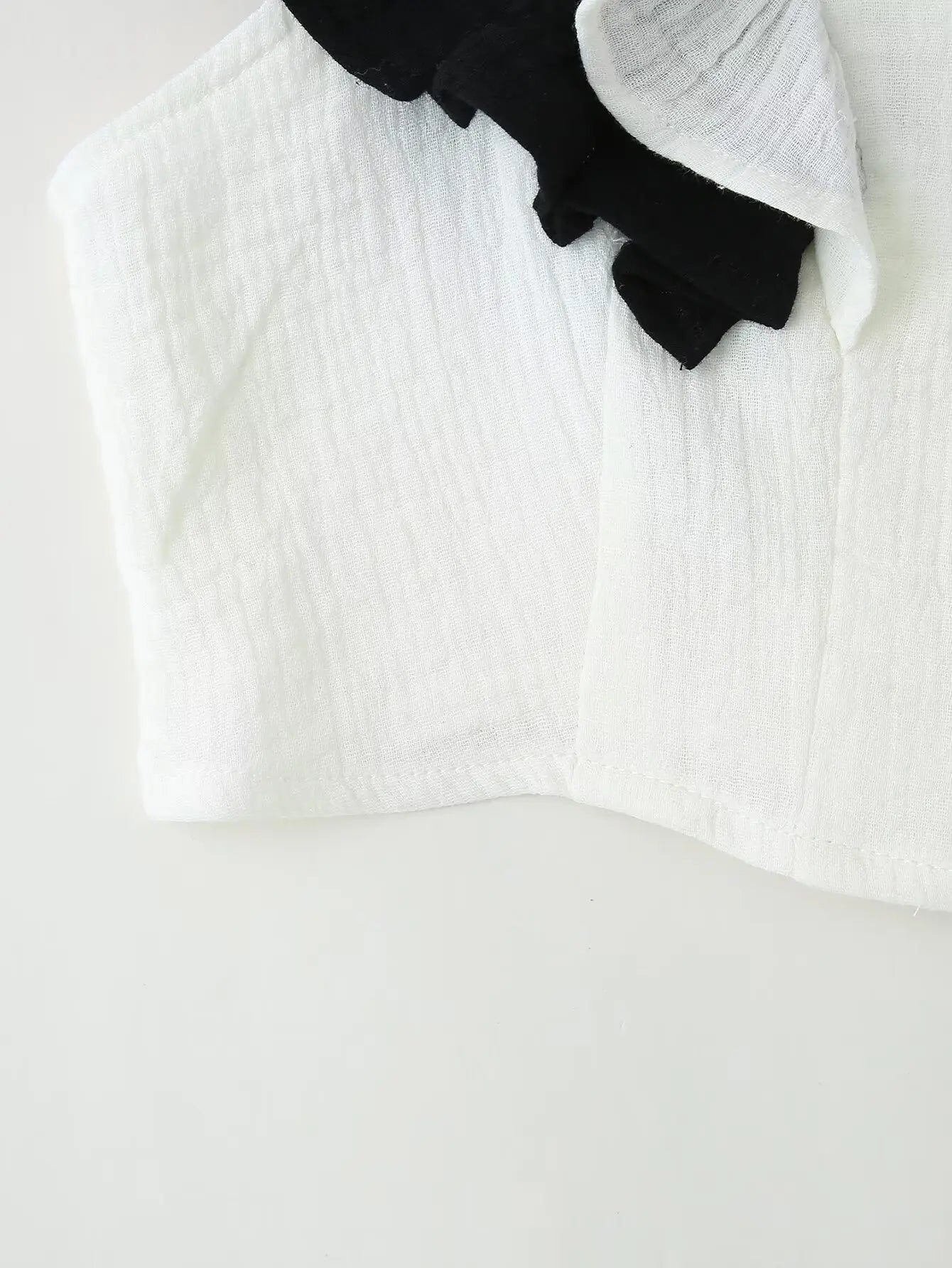 Elegantes Conjuntos de Falda para Mujer Cuello de Pico Manga Volante Top Contraste Falda de Cintura Alta Femenina Conjunto de 2 Piezas Vacaciones 2024 Traje de Falda sin Mangas