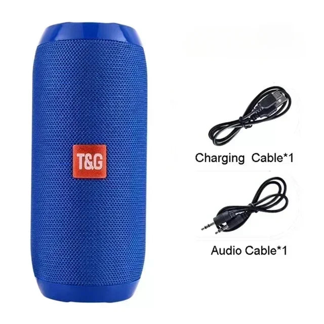 Altavoz portátil inalámbrico Bluetooth Subwoofer exterior impermeable Altavoz estéreo envolvente compatible con radio FM y tarjeta TF