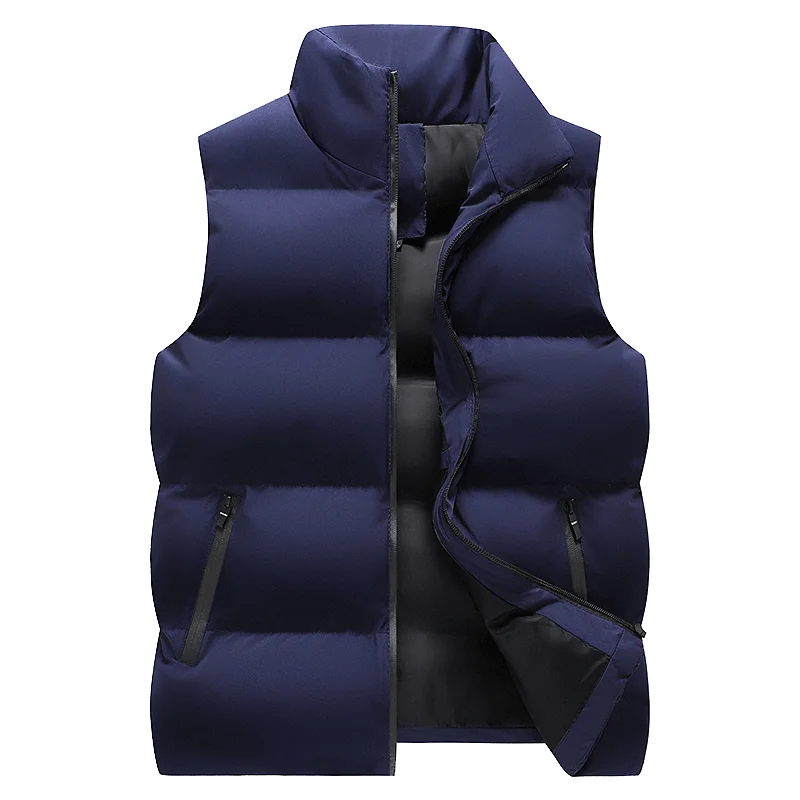 Chaleco de hombre cortavientos, chaqueta sin mangas para hombre, chaqueta de invierno, abrigo casual, chaleco de hombre de algodón grueso y cálido