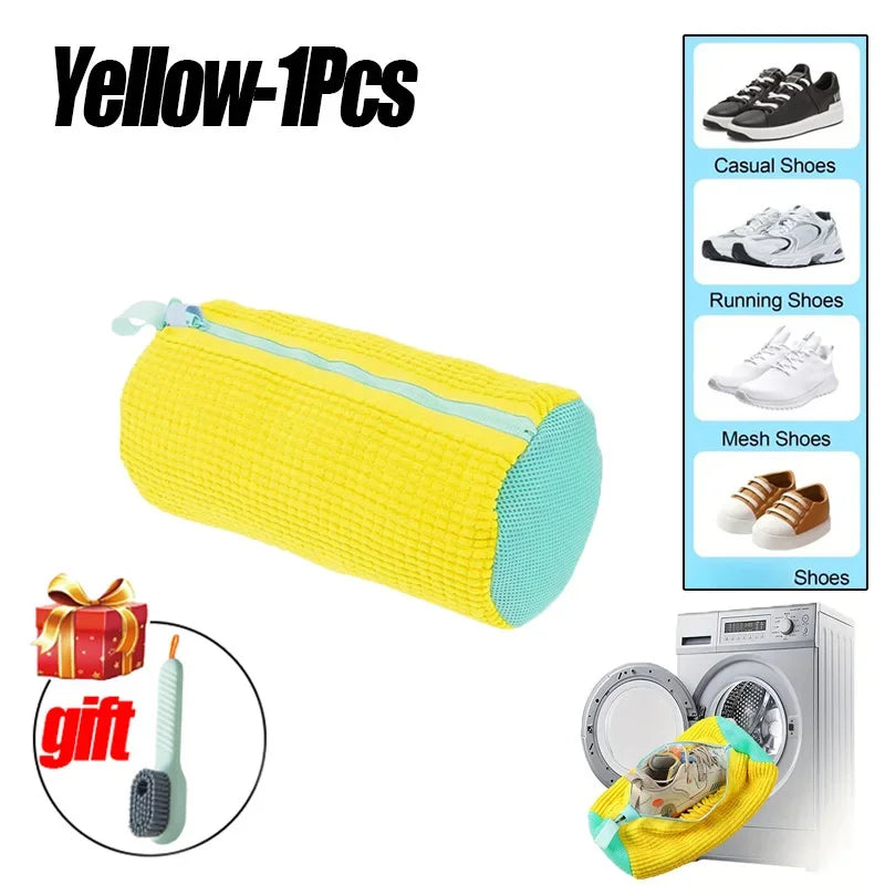 Bolsas de lavandería Bolsa para lavar zapatos a máquina - con cremallera Bolsa de lavandería con abundante pelusa en el interior, perfecta para zapatillas deportivas y calzado informal