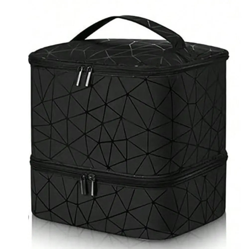 Neglelakkorganisator i PU-skinn – Dobbeltlags oppbevaringsboks med stor kapasitet