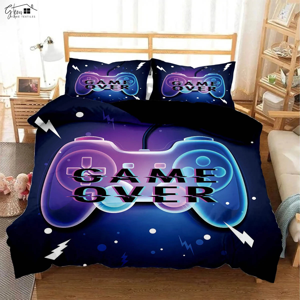 Fireworks Game Controller Bedding Set