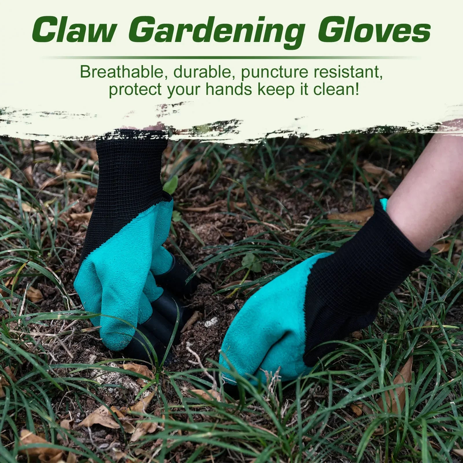 Juego de herramientas de jardinería que incluye tijeras de podar, guantes de jardinería con garras, cultivador, paleta de trasplante, pala para tierra, herramientas de plantación para exteriores