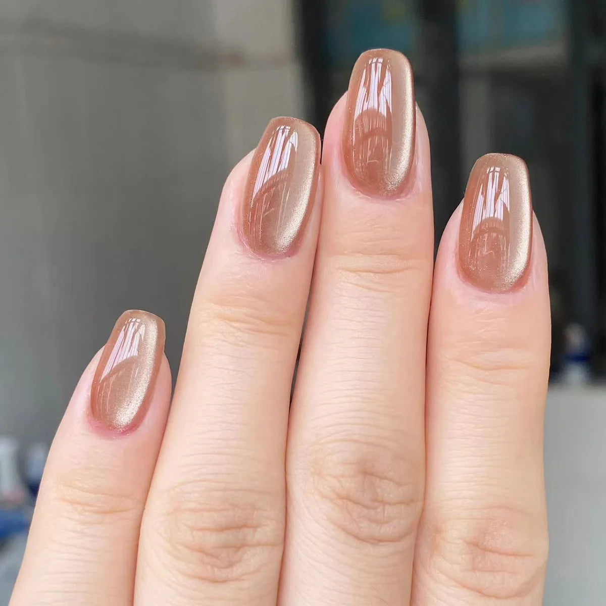 24 Uds uñas postizas de degradado blanco, cortas, cuadradas, bailarina, sencillas, de presión, usables, de color nude, puntas de manicura de cubierta completa