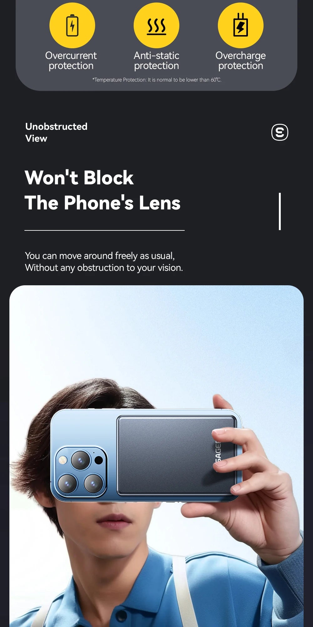 Essager tynn trådløs powerbank magnetisk 20W 5000mAh bærbar hurtiglading eksternt batteri for Magsafe for iPhone 16 15 14 13