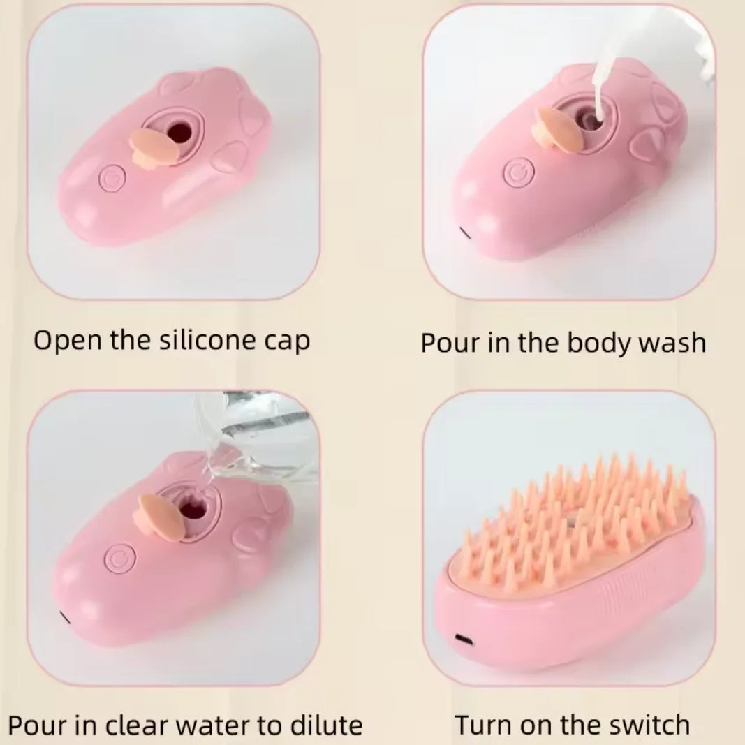 3-in-1 Electric Cat Spray Brush