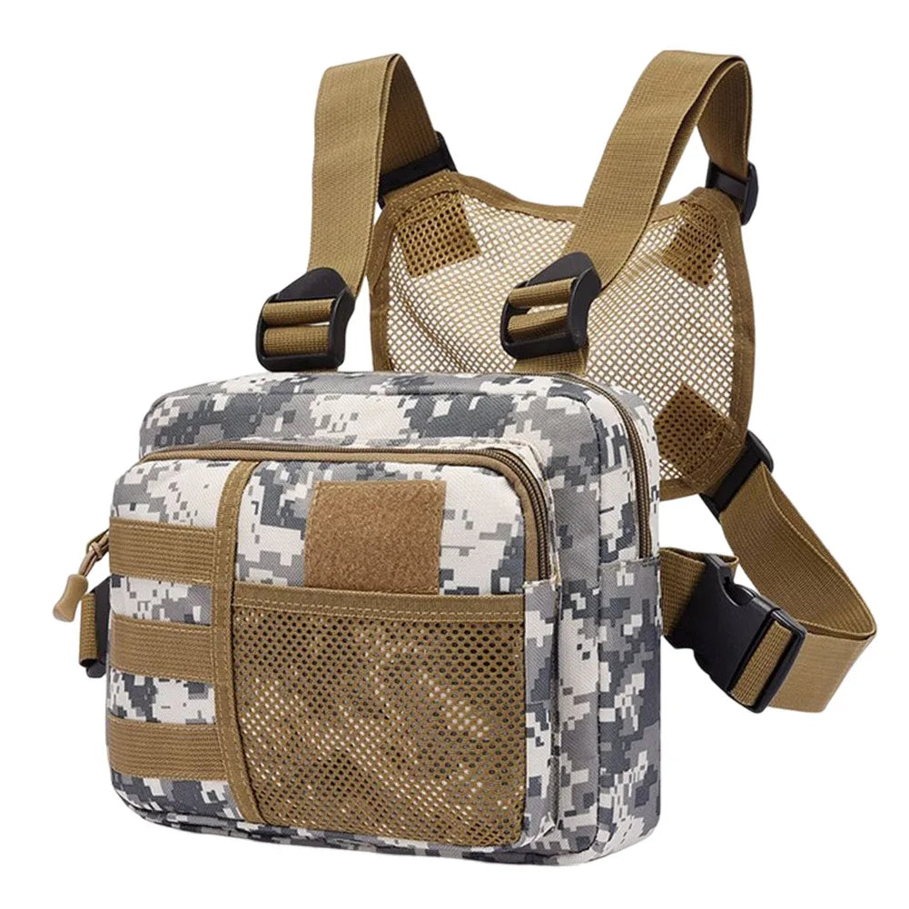 Functionality Chest Bag Streetwear Punck Chest Bag Fashion Portable Multifunctional Multi-pockets Waterproof for Hiking Sports