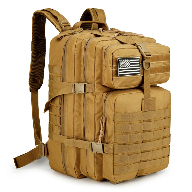 Sac à dos de randonnée - Bretelles réglables, fermeture éclair, sac à dos de voyage et de sport pour camping, randonnée, cyclisme et sports de plein air