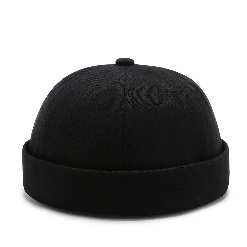 Gorro de punto vintage con bordado de palma para hombre, gorro docker, gorro de propietario de primavera, gorro sin ala unisex de Hip Hop, gorros ajustables
