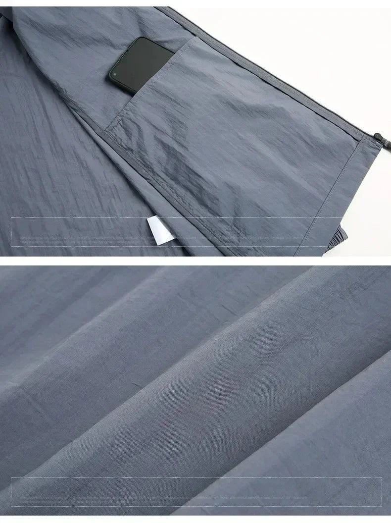 Chaquetas de Verano para Hombre Cortavientos Abrigos Masculinos Ropa Protectora Solar Chaqueta para Viajes y Camping Ciclismo Ultrafino Pesca Senderismo
