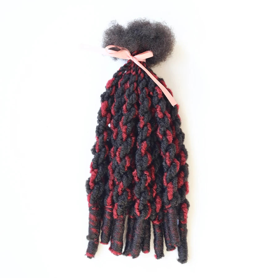 1 Pack 12 Strands Double Twisting Black Synthetic Twist Hair Braids 14 Inch Soft Knotless Crochet Locs for Weave Extensions
