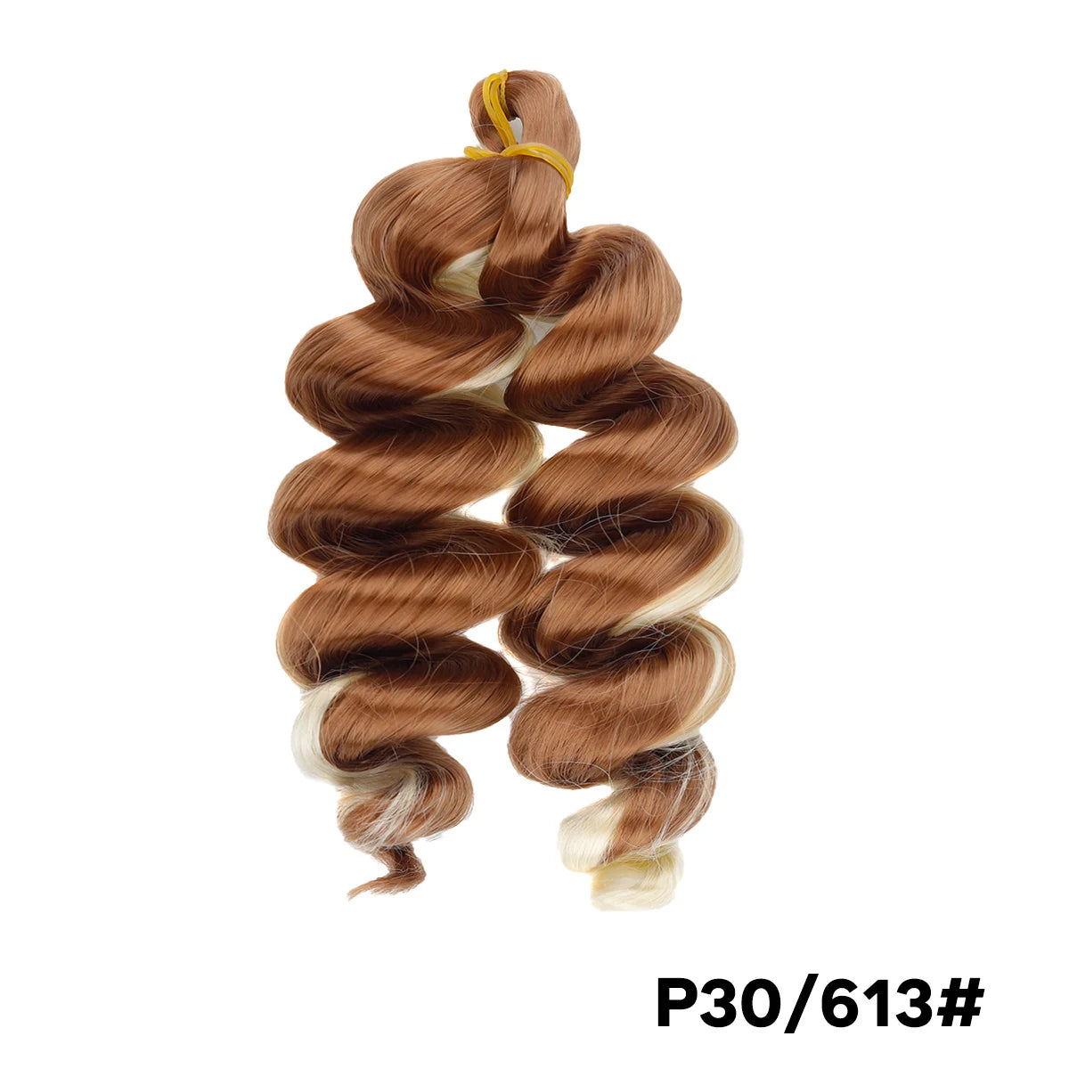 Synthetic Hair Extensions for Boho Braids & Twists French Curl Crochet Braiding wig Ginger Brown Loose Wave Spiral Curl Braiding