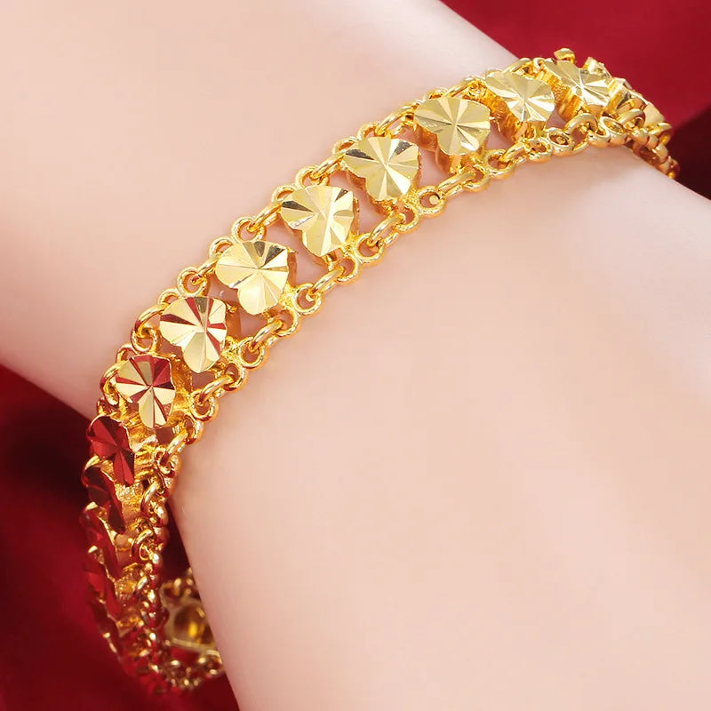 Pulsera de Cadena de Plata 925 Bañada en Oro 24k para Mujer 18cm - 19cm Joyería Fina