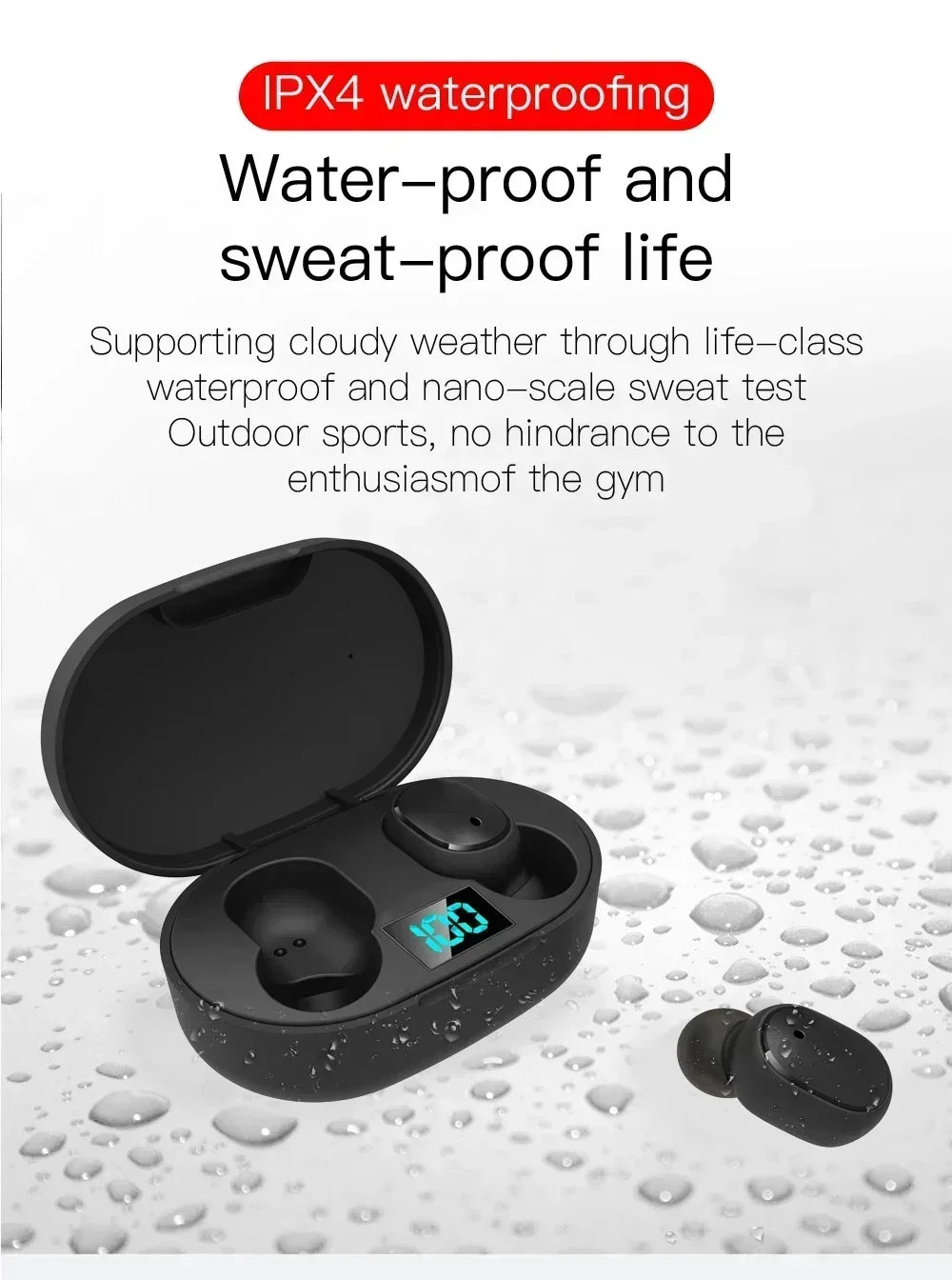 Auriculares inalámbricos Bluetooth E6S, auriculares Bluetooth TWS, audífonos inalámbricos con cancelación de ruido con micrófono