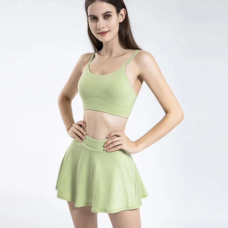 Shorts Skirts for Women High Waist Breathable Shorts Sweat Bras Security Sports Womens Skirts Gym Yoga Fitness Tennis Sportswear