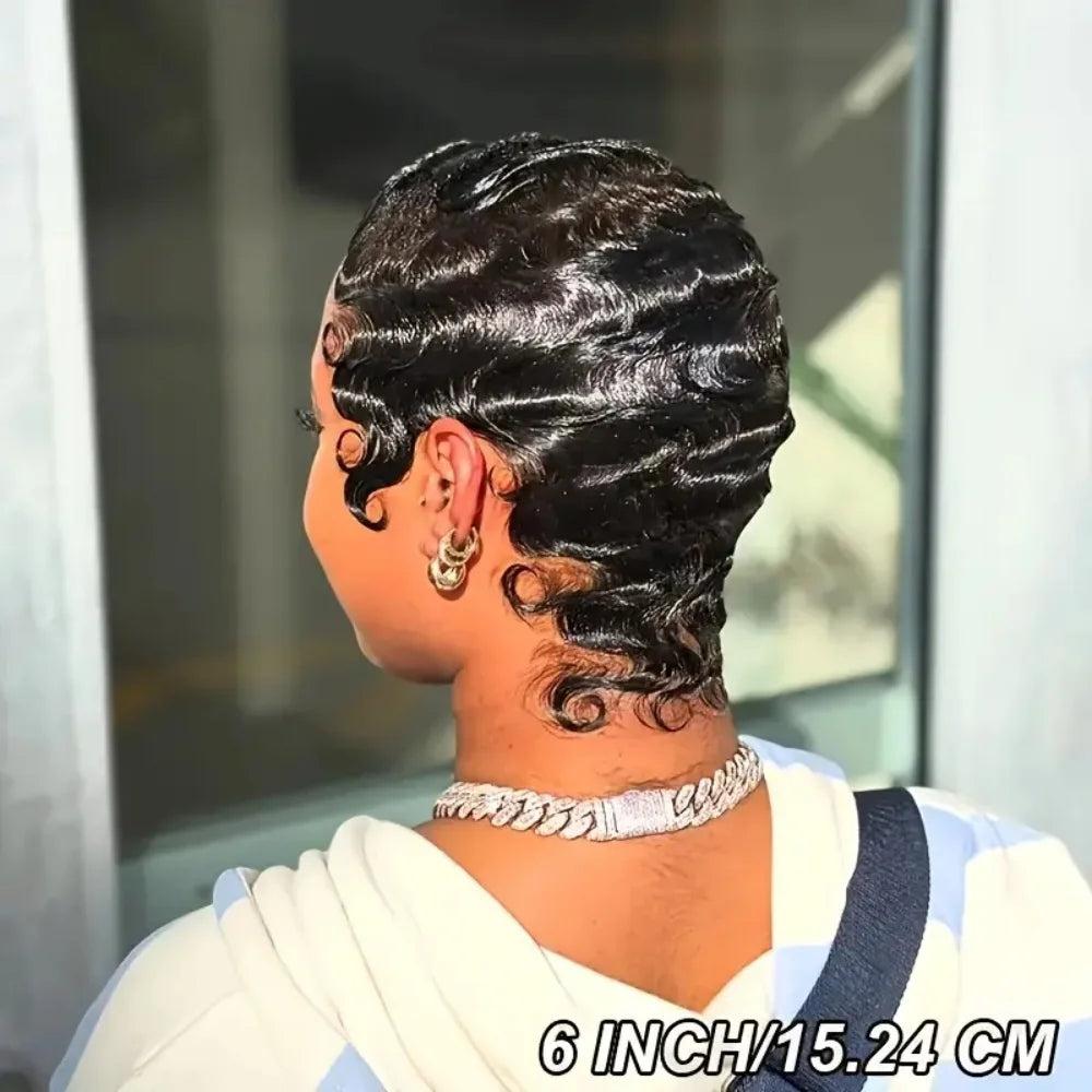Finger Wave Pixie Wig