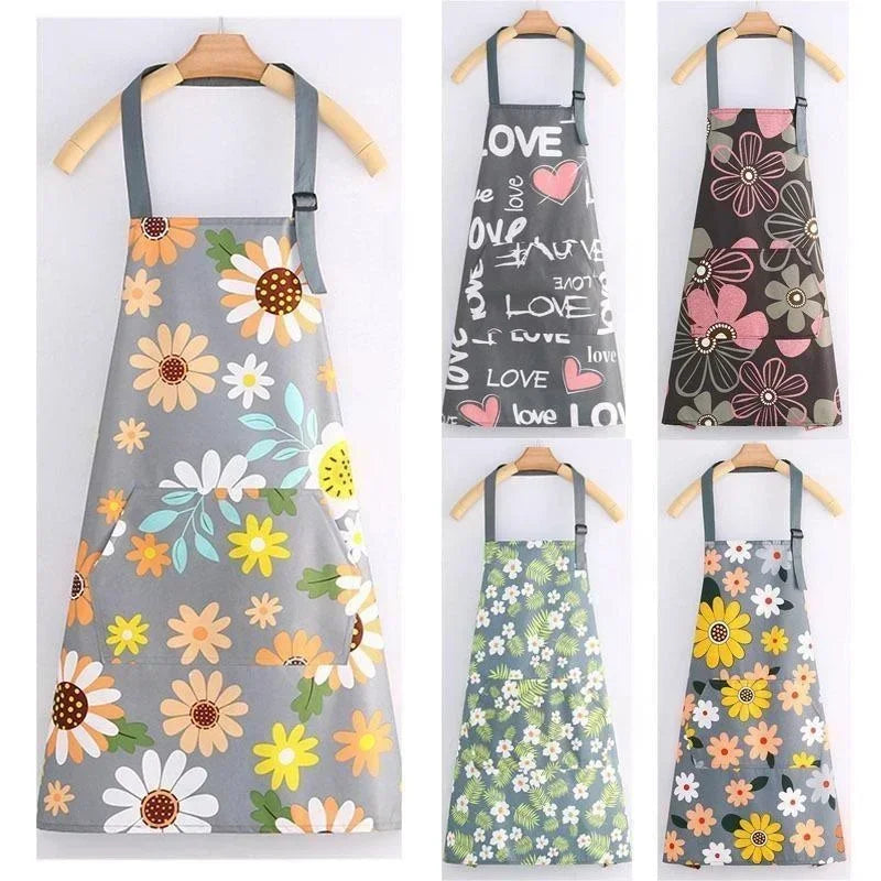 Delantales de cocina impermeables ajustables para moda, preciosos, para cocinar, café, repostería, a prueba de aceite, anti-suciedad, suministros para restaurantes
