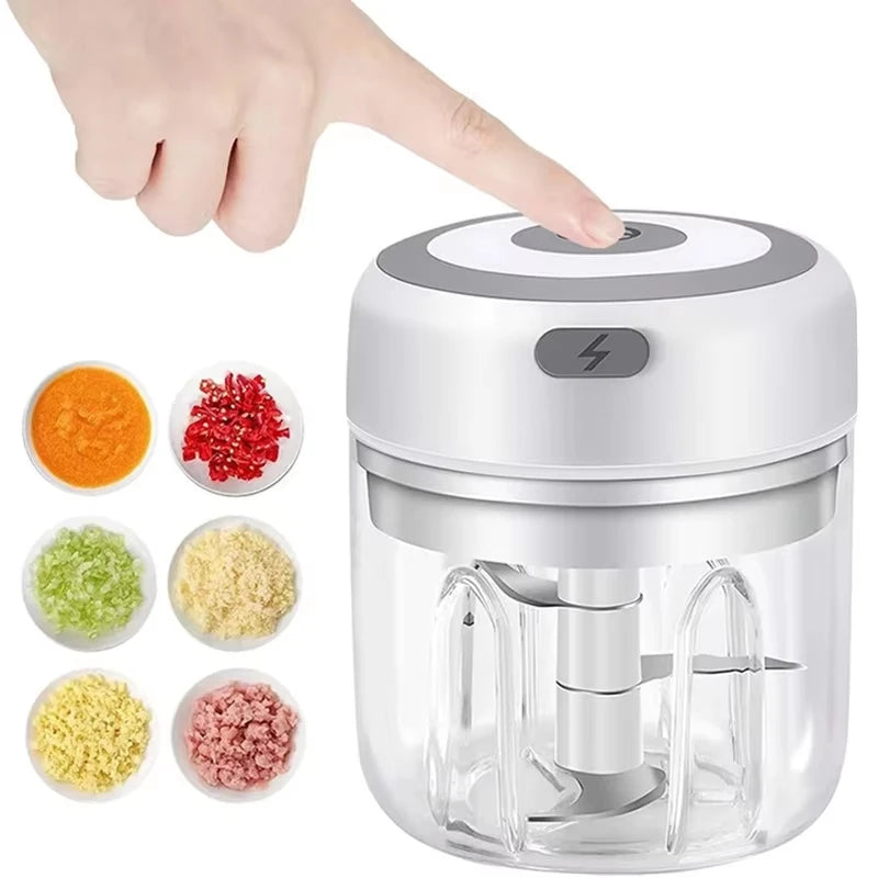 Electric Multifunctional Food Processor – 250ml Automatic Mini Grinder