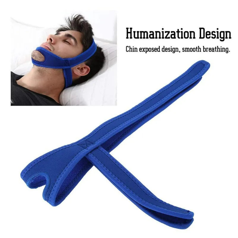 Nueva correa antironquidos de neopreno, cinturón antironquidos, solución para la apnea de la mandíbula, soporte para dormir, cinturón para la apnea, herramienta ajustable para el cuidado del sueño