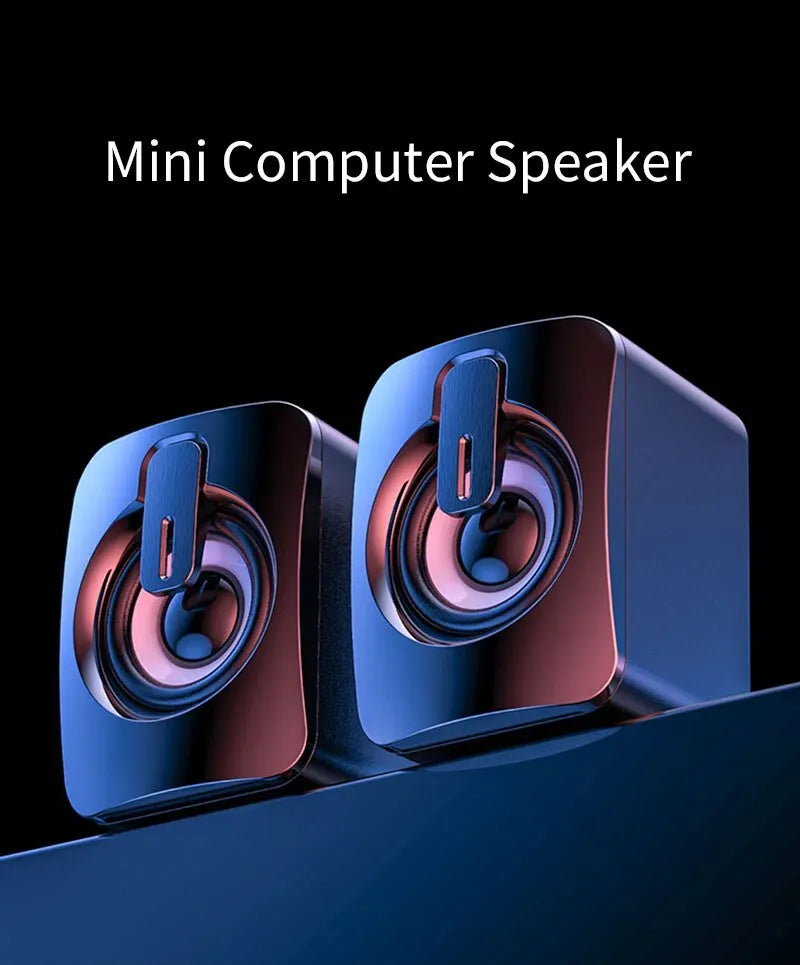 Altavoz de ordenador para PC, portátil, de escritorio, caja de sonido Bluetooth portátil, columna mini de música USB, acústica para portátil