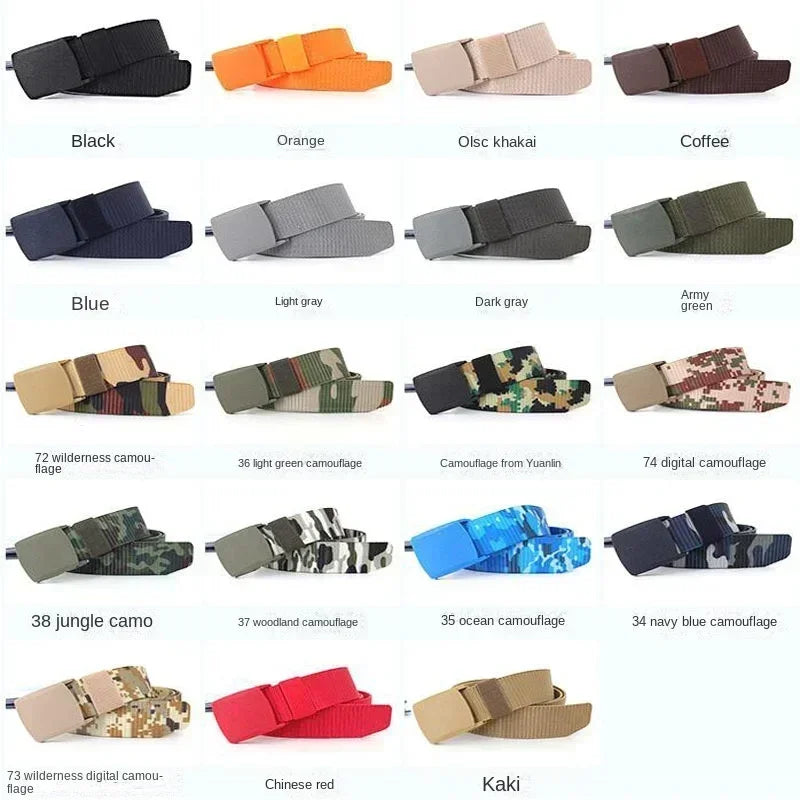 Cinturones deportivos para exteriores para hombres y mujeres 110/120/130/140/150/160/170cm Camuflaje - Cinturones casuales, accesorios para jeans de marca