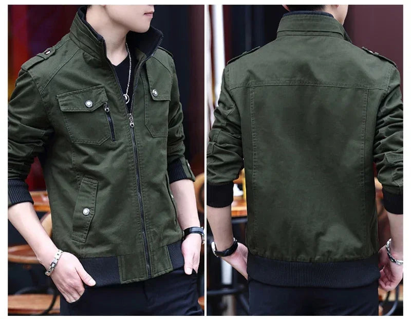 Chaquetas cargo para hombre, nueva moda, chaqueta bomber, ropa masculina, estilo británico sencillo, chaqueta cálida cortavientos y abrigo, chaqueta de béisbol para hombre.