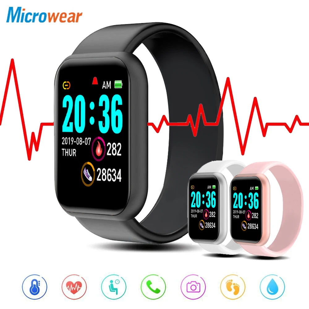 Smart Bracelet Smart Watches Men Women Gifts Sports Blue Tooth Band Heart Rate Blood Pressure Fitness Tracker For Android IOS