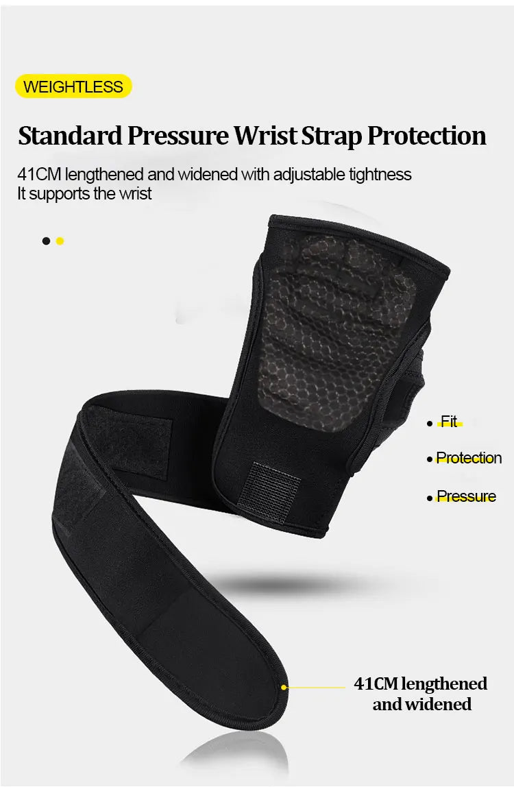 Guantes de entrenamiento deportivo para hombres y mujeres Guantes de gimnasio para hacer ejercicio, culturismo, levantamiento de pesas, protectores de palma y muñeca
