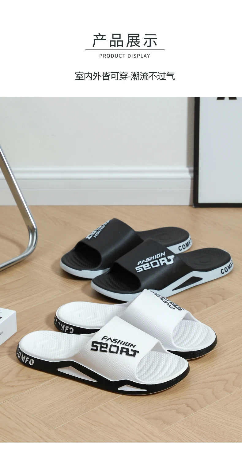 Pantuflas de hombre que se pueden llevar en verano. Sandalias de moda para hombre para baño, casa, antideslizantes, de interior y de casa
