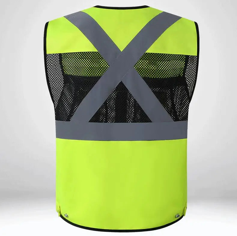 Arbeidsvest med multifunksjonelle lommer Arbeidsvest for menn Konstruksjon Byggearbeid Vester