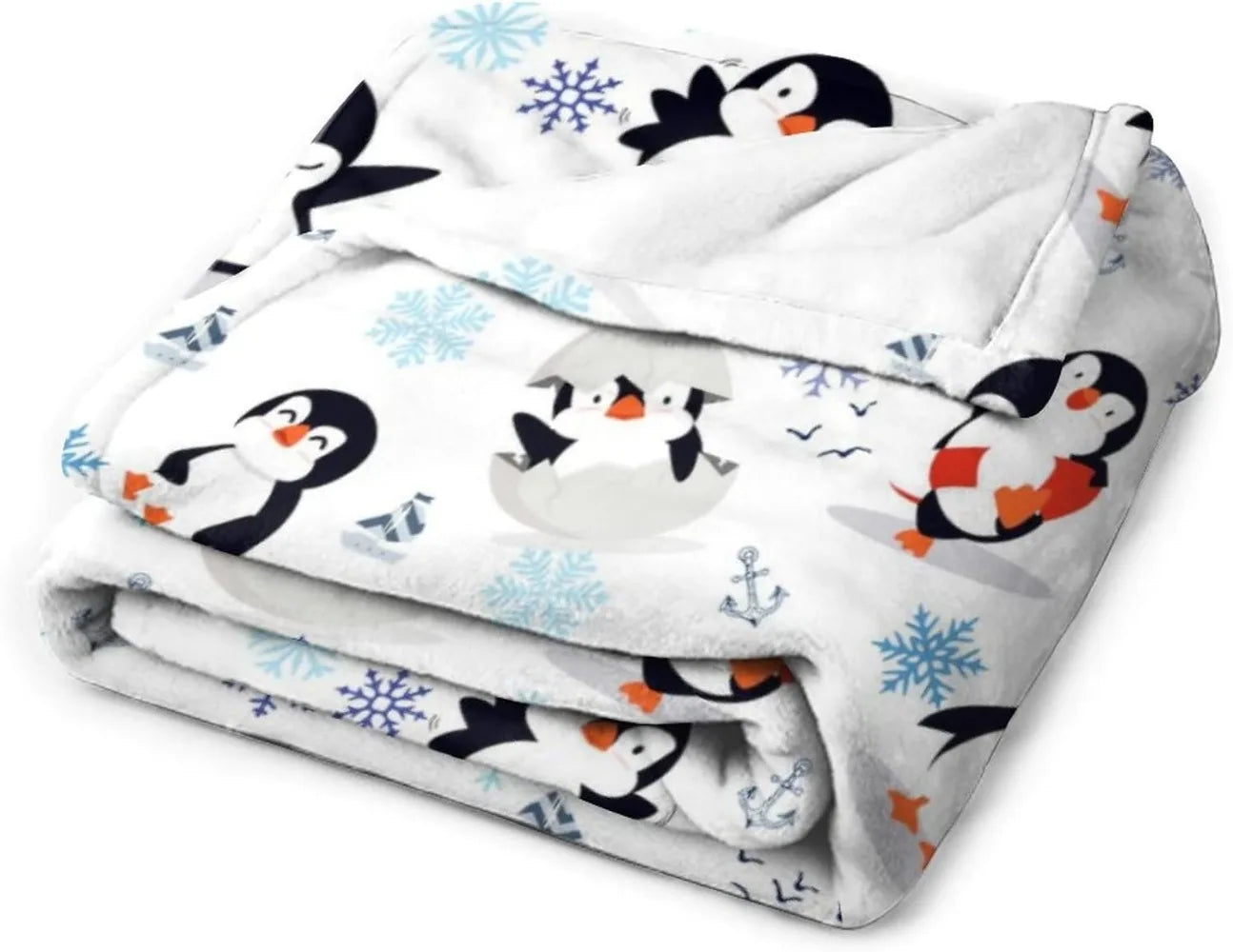 Animal Penguin Blanket Ultra Soft Cute Penguins Flannel Fleece Throw Blankets Lightweight Microfiber Fun Art Kids Adult Bedding
