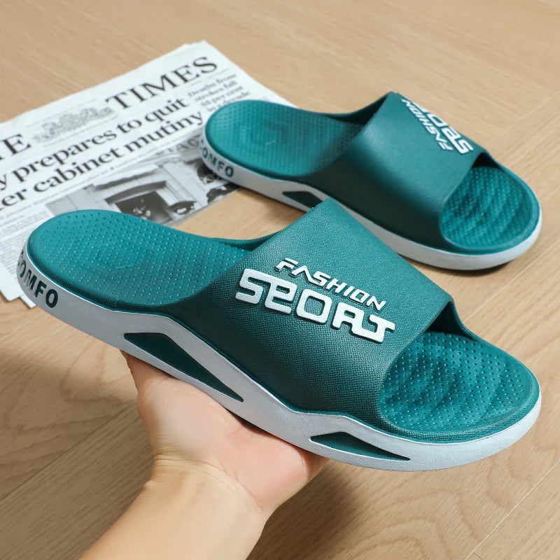 Pantuflas de hombre que se pueden llevar en verano. Sandalias de moda para hombre para baño, casa, antideslizantes, de interior y de casa