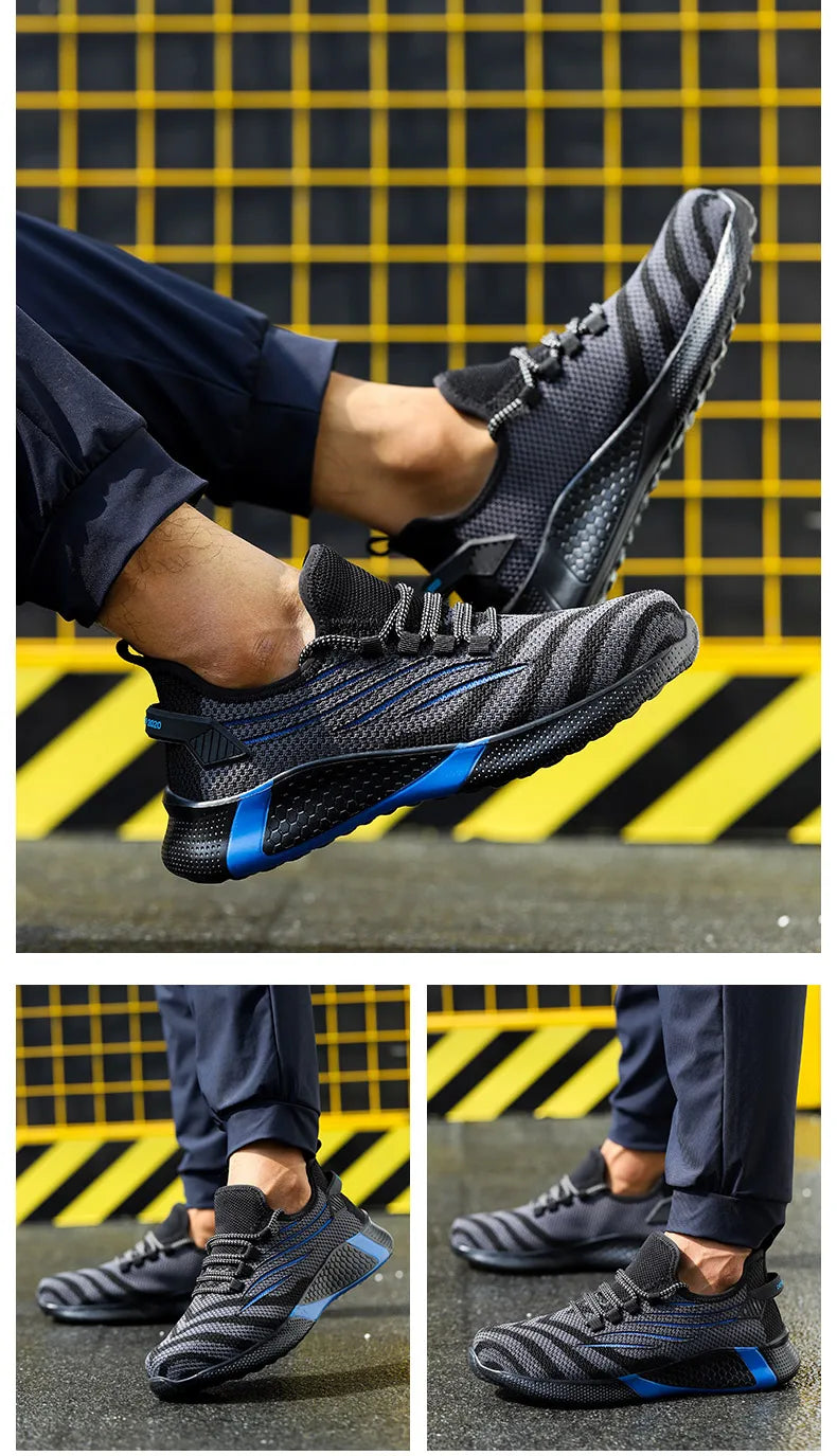 Zapatos de seguridad para hombre, calzado de trabajo antipinchazos, zapatillas de trabajo para hombre, zapatos de trabajo indestructibles, botas para hombre, calzado ligero para hombre, botas de seguridad