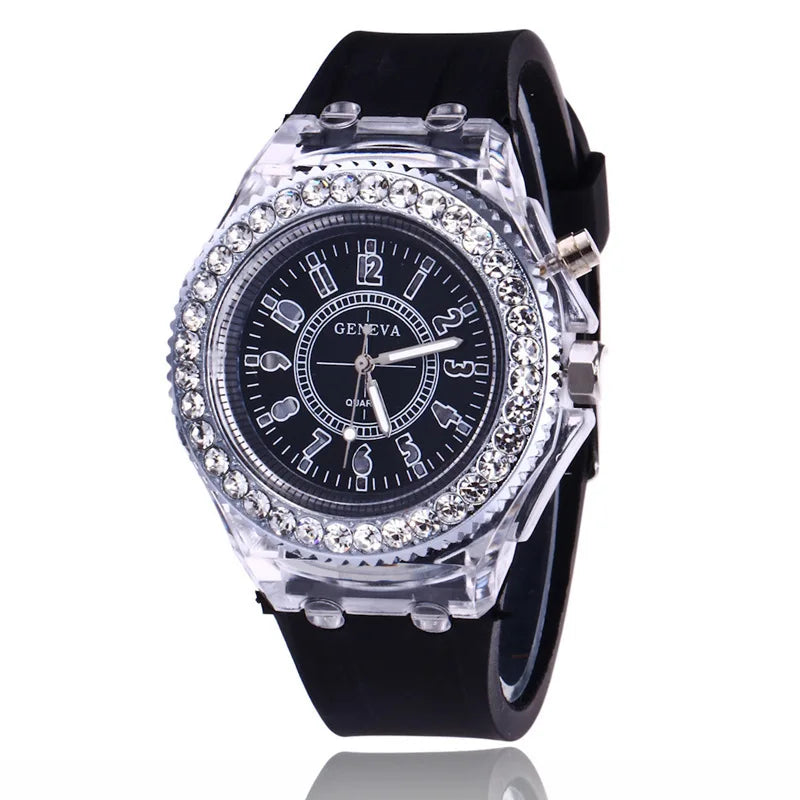 Reloj luminiscente LED con flash: divertido, colorido y perfecto para todas las edades