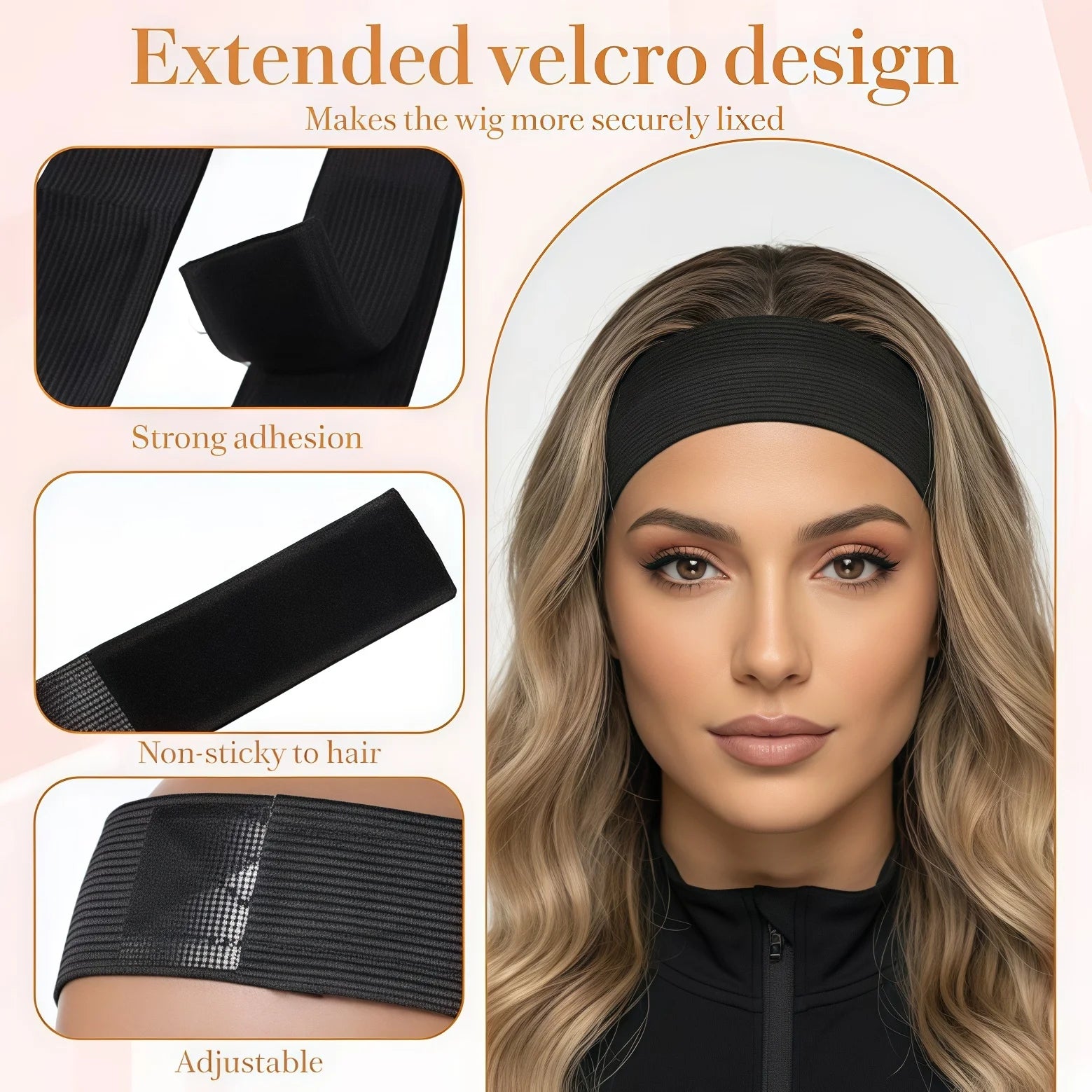 1pc Wig Elastic Band, Wig Grip Band with Adjustable Strap, Comfortable & Secure Fit Design, Perfect for Daily Use, Durable Material Construction