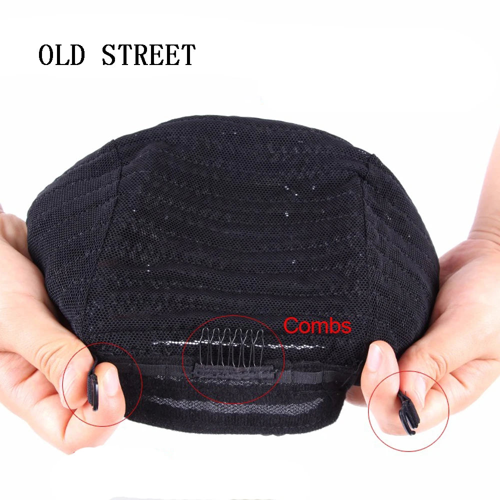 Black Synthetic Braided Wig Cap for Crochet Hair Braids Breathable Cornrow Cap for Easier Sew-in Weave Hair Glueless