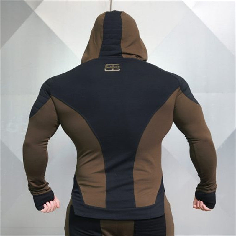 Men Hoodies Sweats Sweatshirt Hooded Fitness Gym Coat Outdoor Sport Tops Bodybuilding Men Sweater  Autumn and Winter New Fashion