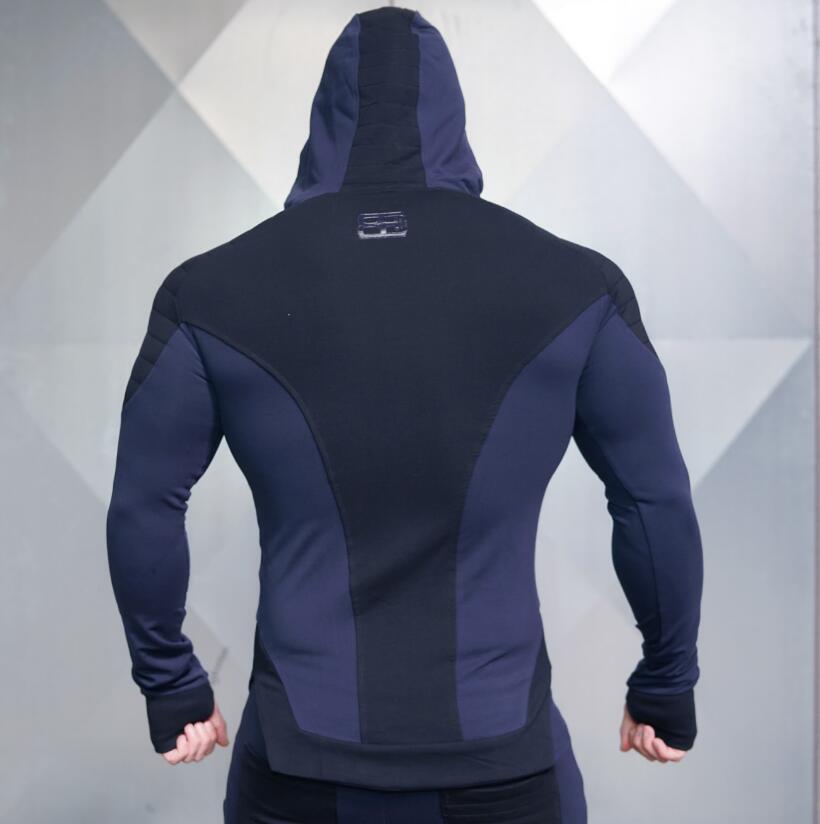 Men Hoodies Sweats Sweatshirt Hooded Fitness Gym Coat Outdoor Sport Tops Bodybuilding Men Sweater  Autumn and Winter New Fashion