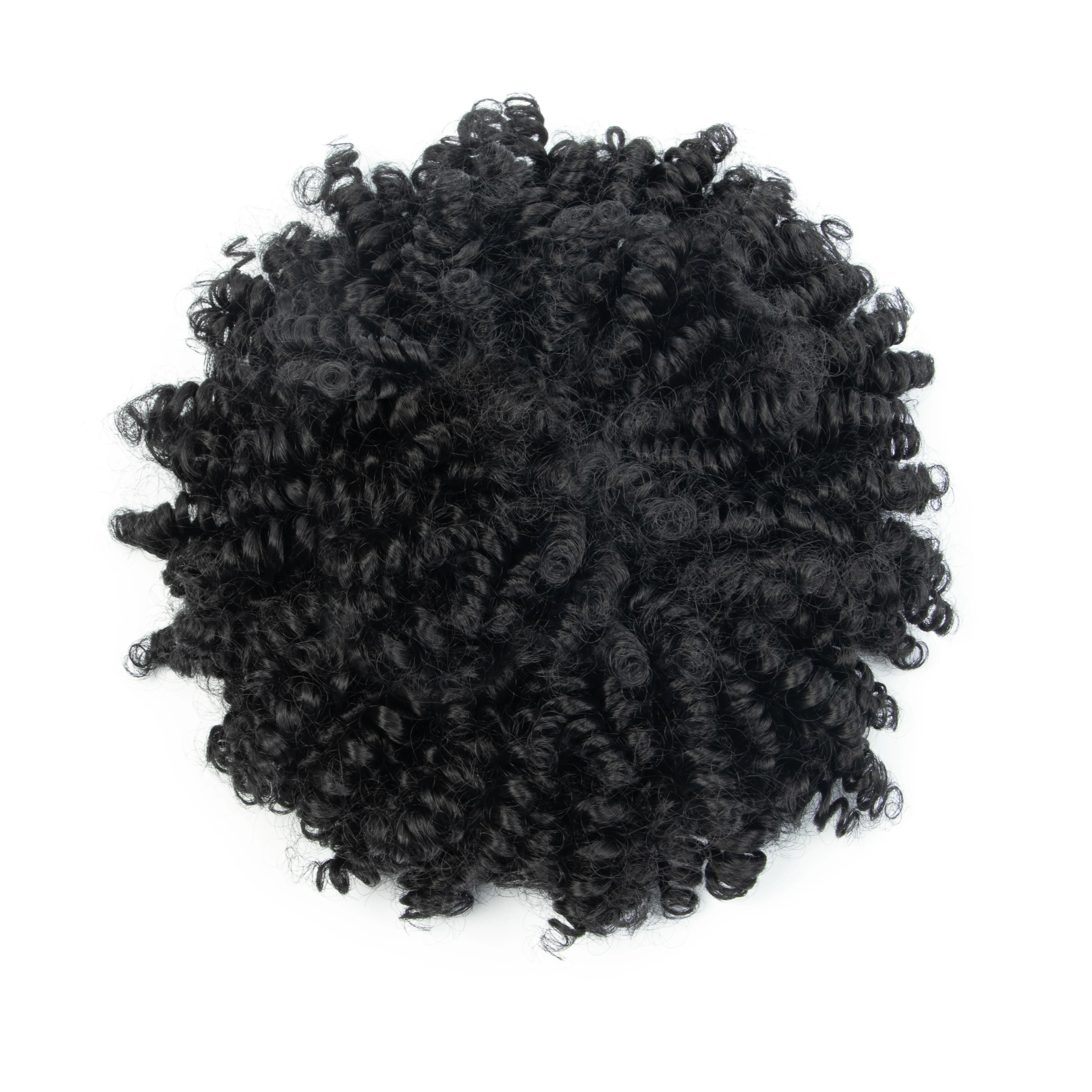 Queue de cheval bouclée synthétique pour femme à clipser, style Afro Puff, chignon désordonné, pour occasions multiples