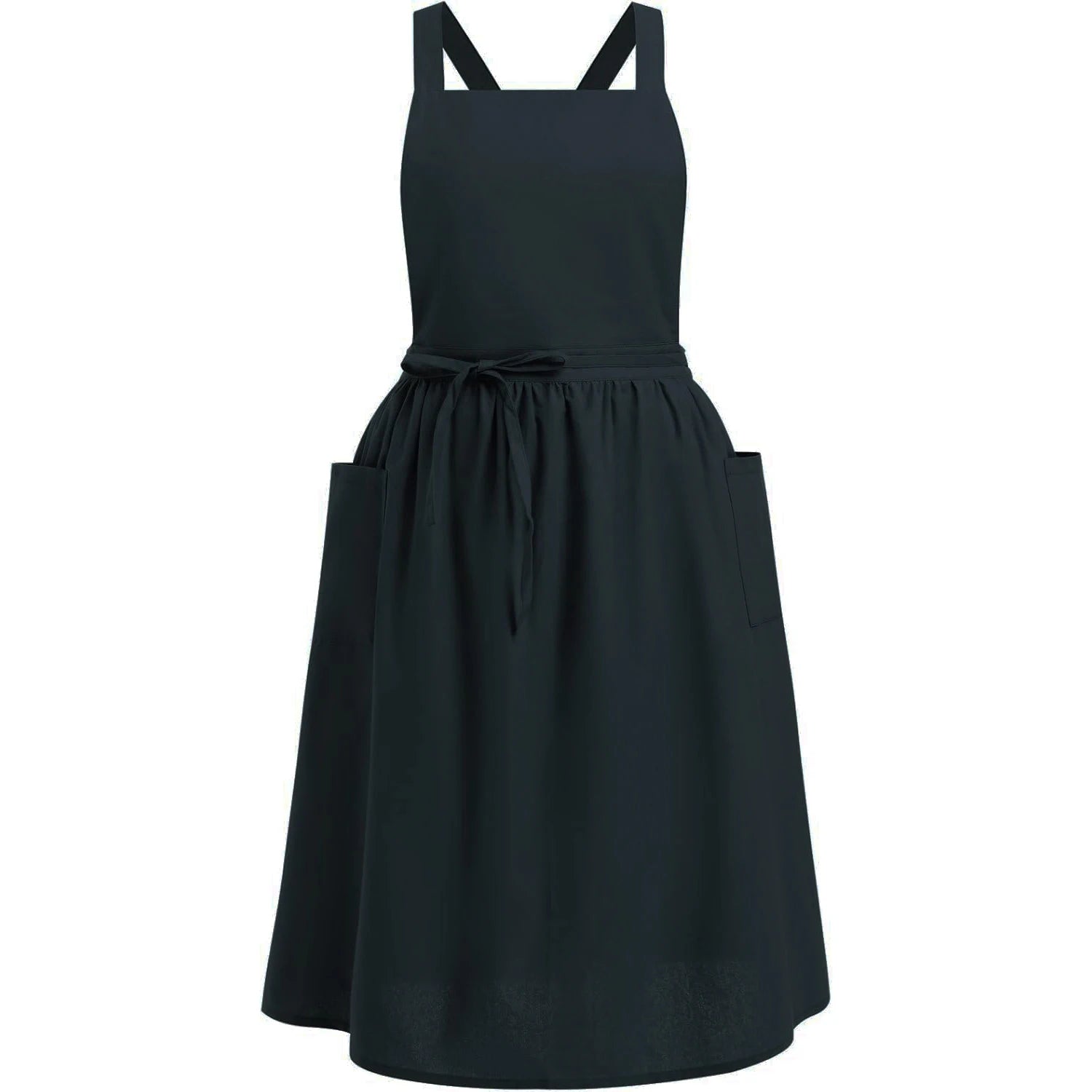 Waterproof Women Girls Vintage Apron Adjustable Gardening Works Cross Back Cotton/Linen Blend Aprons Pinafore Dress