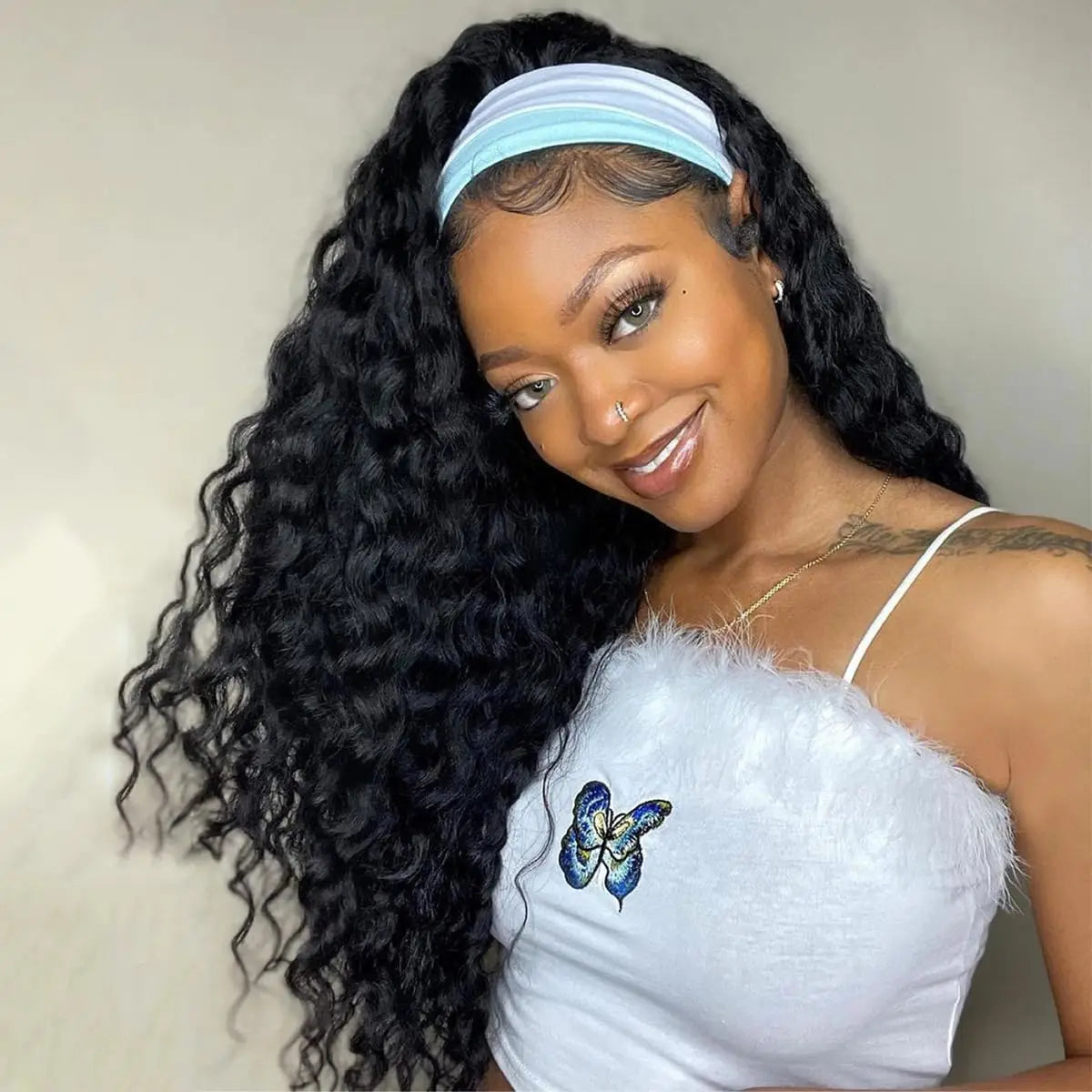 Deep Wave Headband Wig